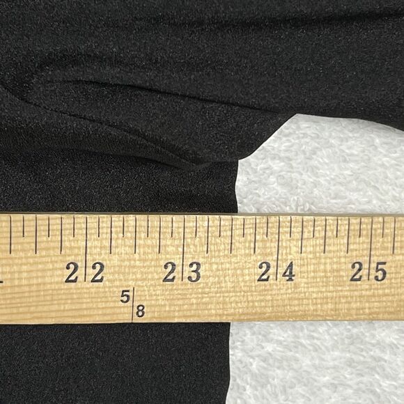 Calvin Klein Layered Blouse Women’s XL Button Up Shirt Black Roll Tab NWOT - Picture 6 of 12